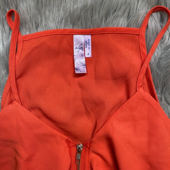 Orange Spaghetti Strap Dress - Picture 3 of 5